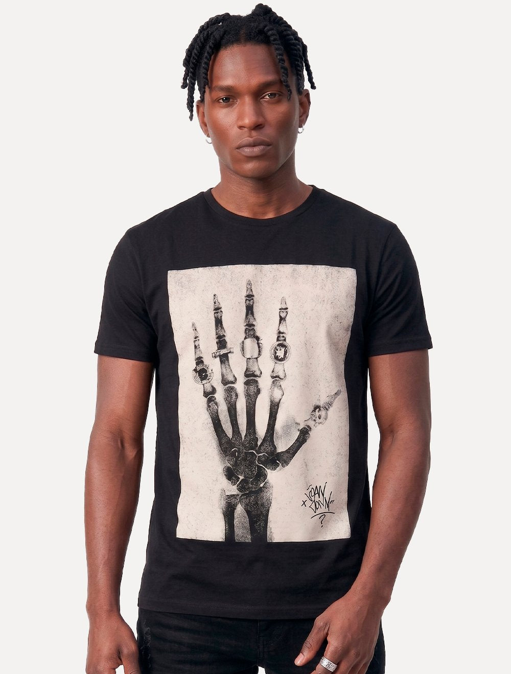 Camiseta John John Masculina Regular Fit Ring Preta