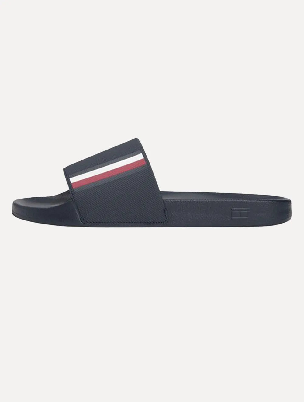 Chinelo Tommy Hilfiger Corp. Textured Pool Slide Azul Marinho