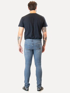 Calça Guess Masculina Jeans Skinny Dirty Azul Médio