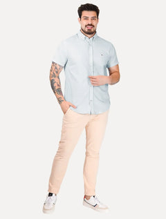 Camisa Tommy Hilfiger Masculina Regular Core Oxford Azul Claro