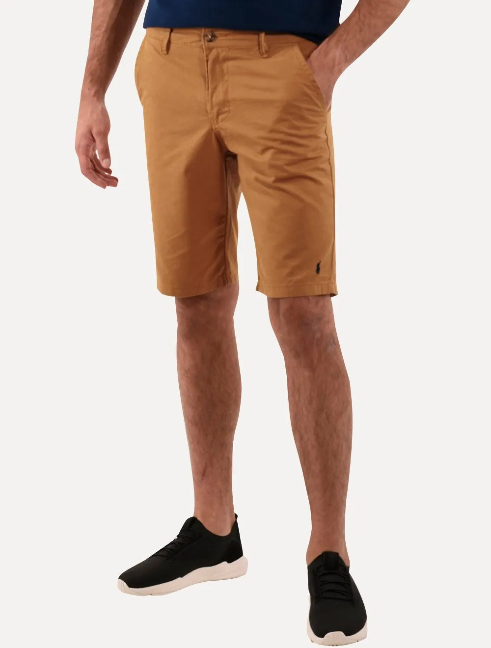 Bermuda Ralph Lauren Masculina Sarja Stretch Marrom Claro
