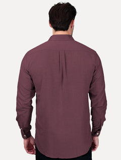 Camisa Dudalina Masculina Slim Fit Superfine Cotton Vinho