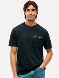 Camiseta Tommy Hilfiger Masculina Regular Piquet Pocket Azul Marinho