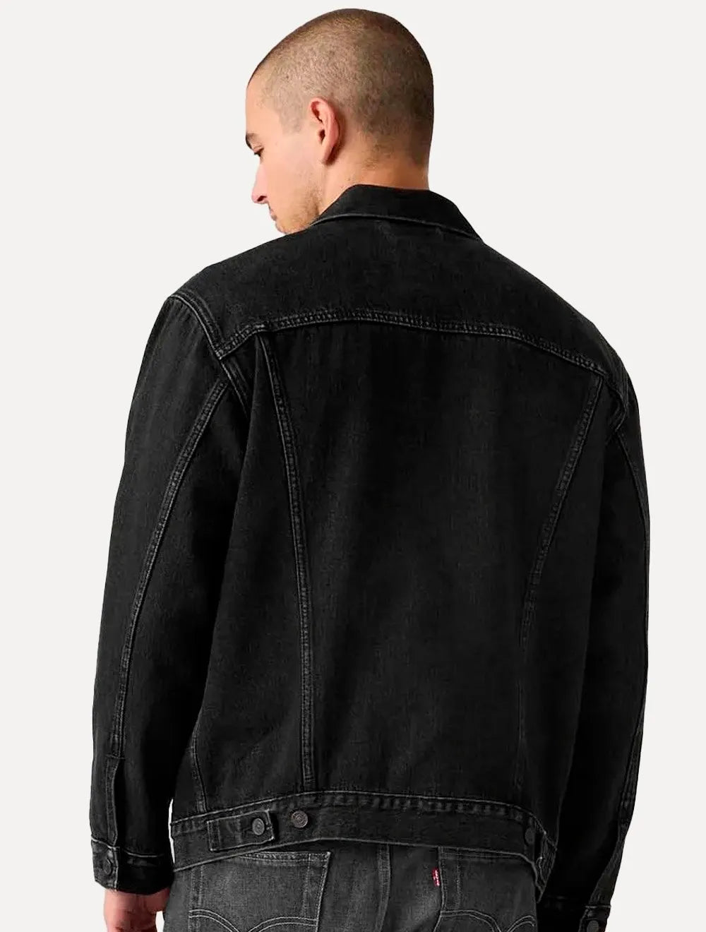 Jaqueta Levis Jeans Masculina Trucker Preta