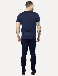 Camiseta Colcci Masculina Back To Basics Light Logo Azul Marinho