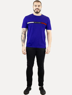 Camiseta Tommy Hilfiger Masculina Chest Insert Logo Azul Royal