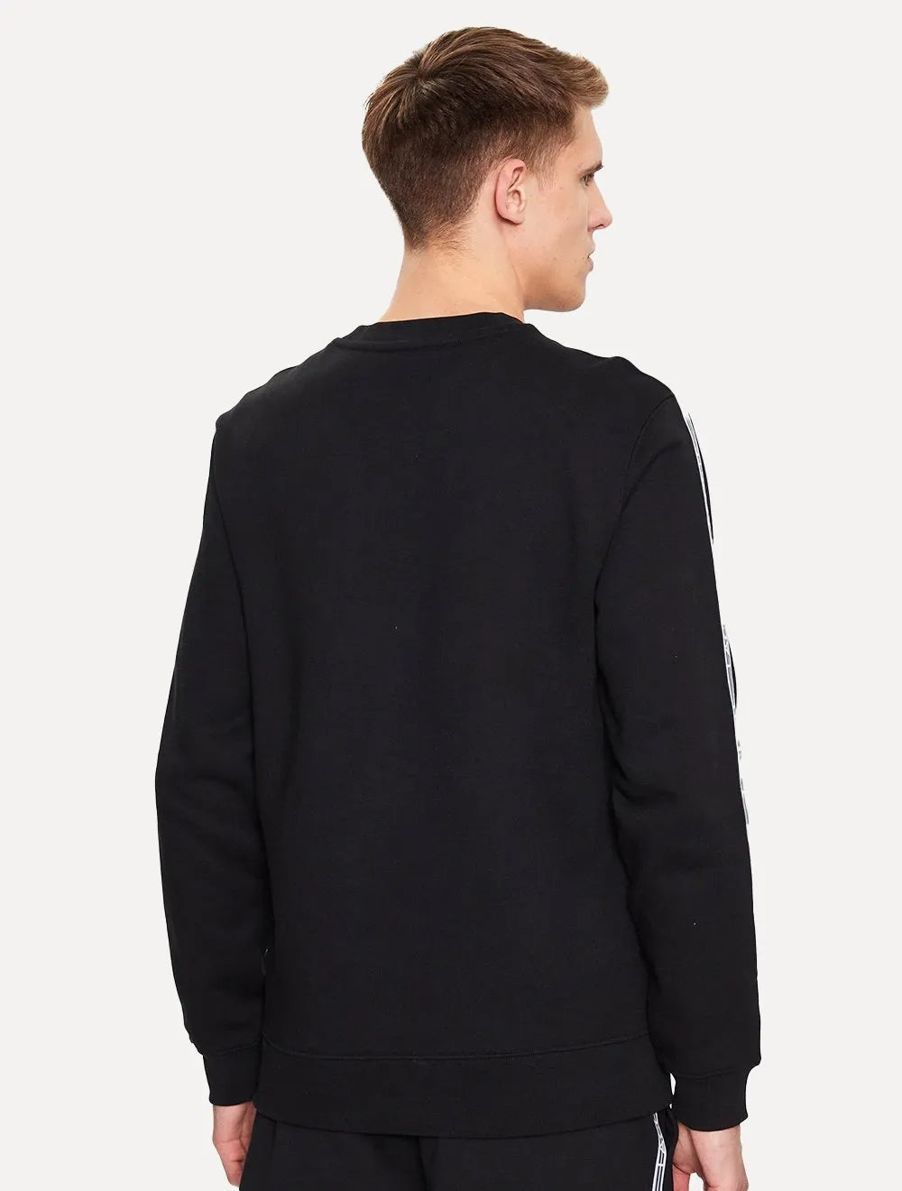 Moletom Lacoste Masculino Crewneck Sash Striped Preto