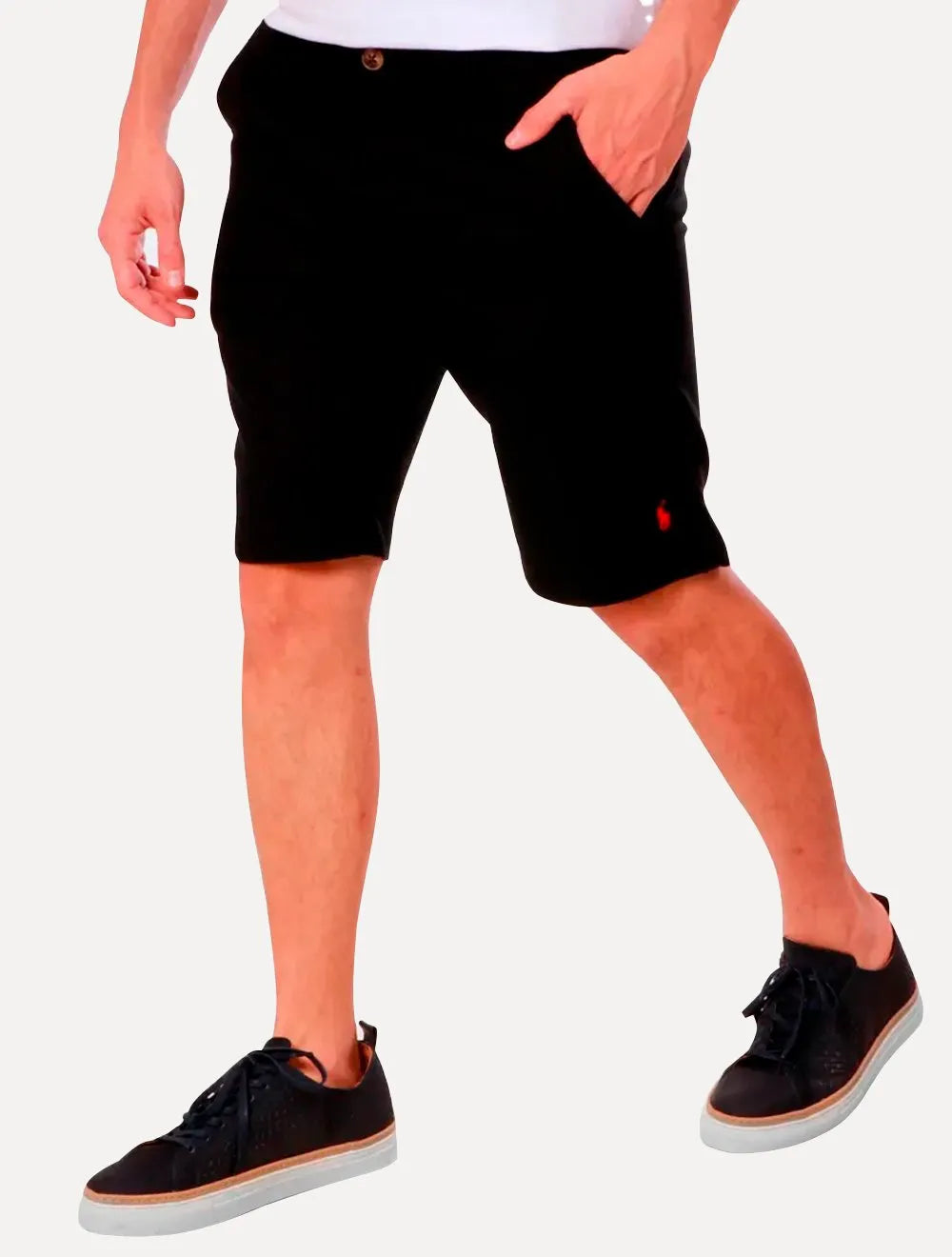 Bermuda Ralph Lauren Masculina Linho Red Icon Preta