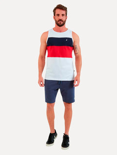 Bermuda Nautica Masculina Moletom Light Sail Boat Azul Marinho