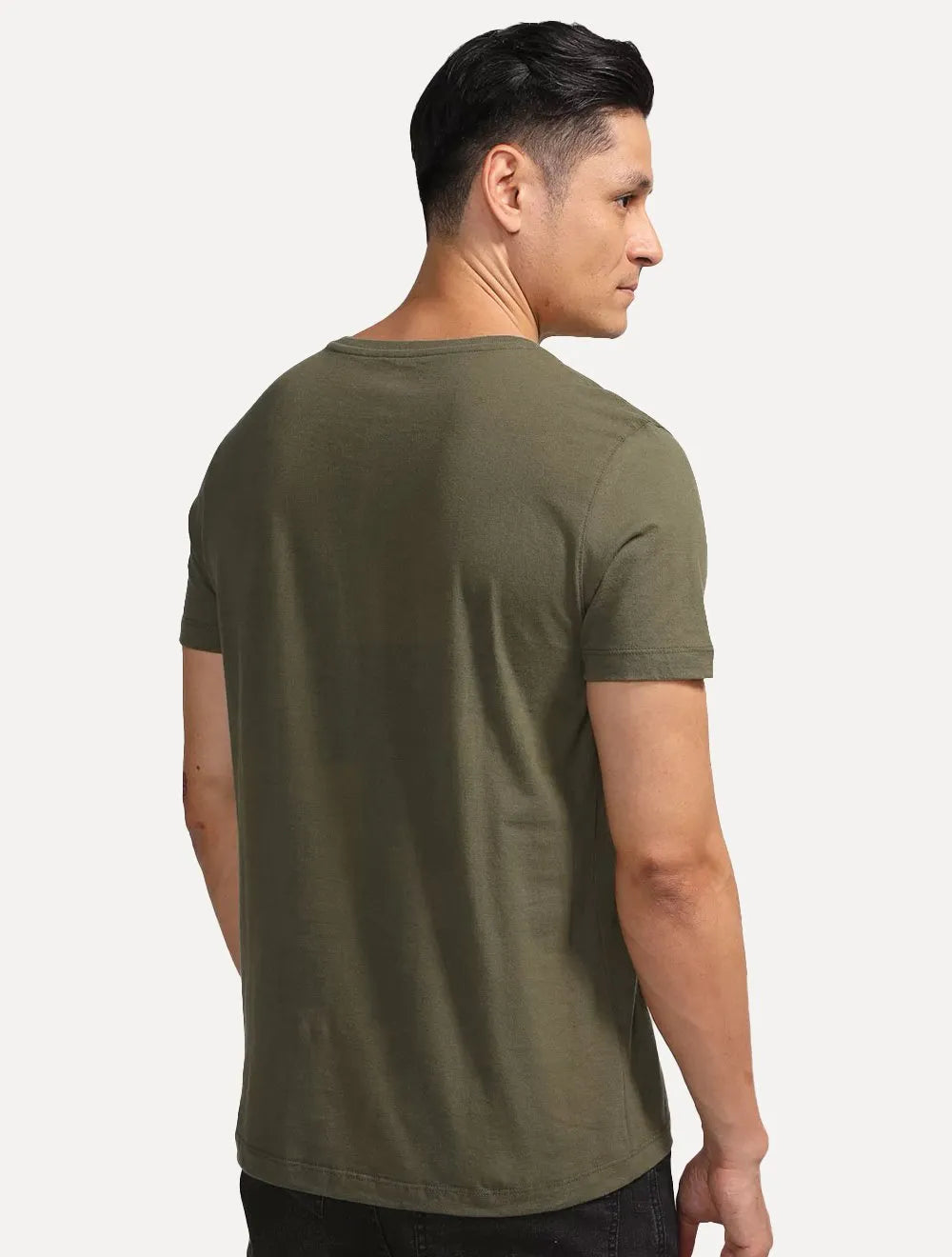 Camiseta Aramis Masculina Basic Lisa Verde Militar
