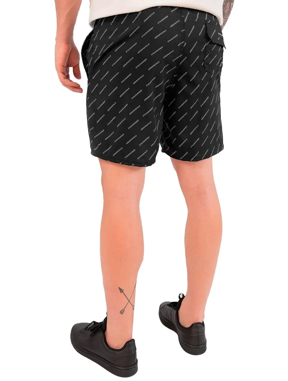Short Aeropostale Masculino D'Água Swimwear Pattern Logo Preta