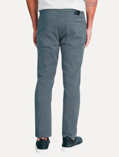 Calça Aramis Masculina Sarja Slim Color Tinturada Chumbo