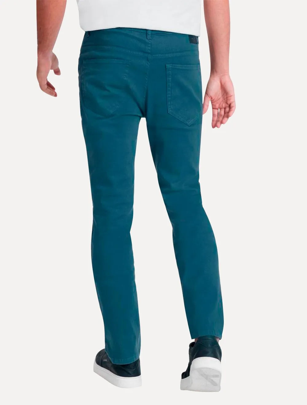 Calça Aramis Masculina Sarja Slim Color Tinturada Azul Índigo