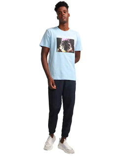 Camiseta Colcci Masculina Offline Vibes Azul Claro