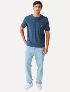 Camiseta Aleatory Masculina Grey Icon Azul Marinho Mescla