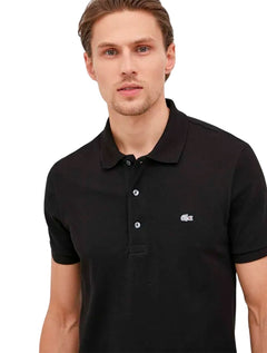 Polo Lacoste Masculina Piquet Slim Fit Stretch Preta