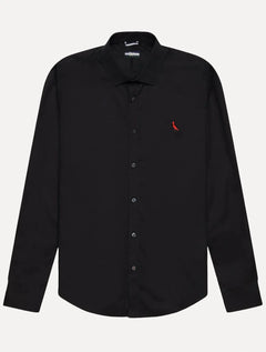 Camisa Reserva Masculina Casual Stretch Enxuto Preta