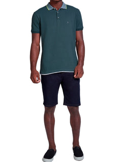Polo Dudalina Masculina Malha Gola Binada Hive Verde