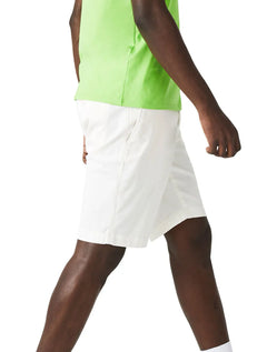 Bermuda Lacoste Masculina Sarja Slim Cotton Stretch Branca