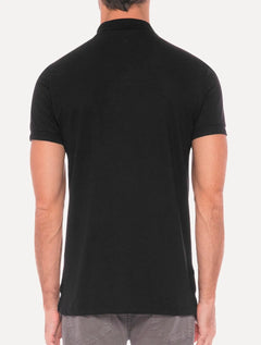 Polo Von der Volke Masculina Piquet Origineel Slash Preta