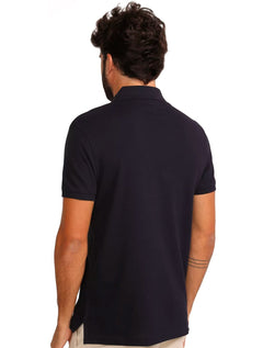 Polo Tommy Hilfiger Masculina Fit Ivy Azul Navy Heather