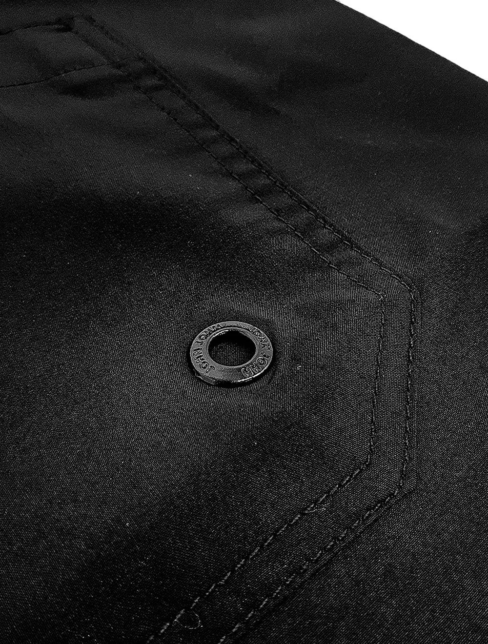 Bermuda John John Masculina D'Agua Black Military Logo Preta