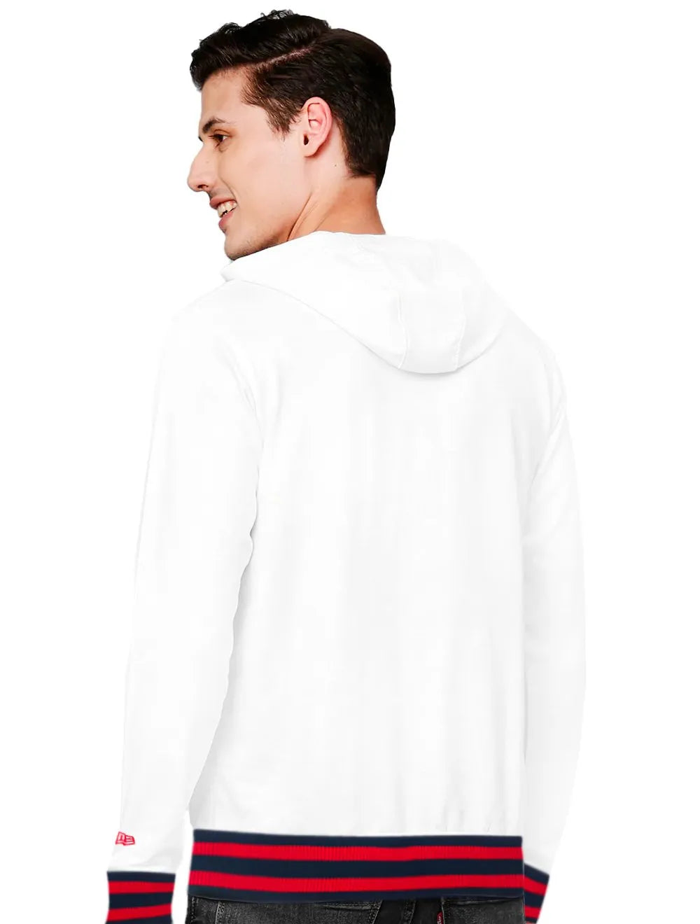 Moletom New Era Masculino Hoodie College Rounded Boston Red Sox Branco