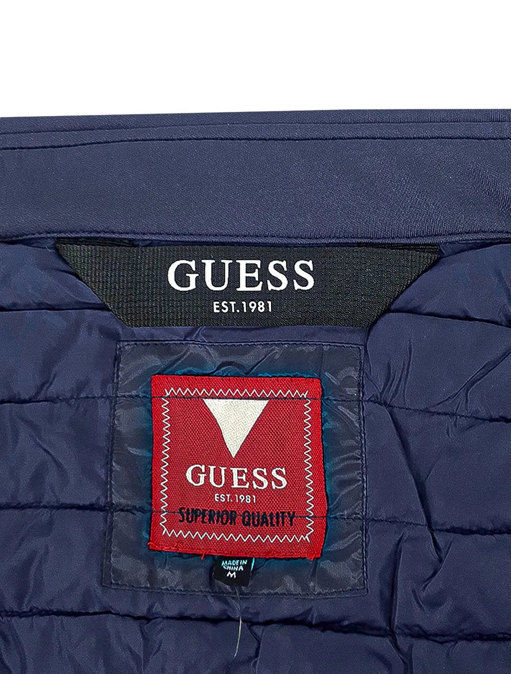 Jaqueta Guess Masculina Nylon Doudoune Urban Azul Marinho