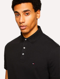 Polo Tommy Hilfiger Masculina Slim 1985 Preta
