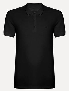 Polo Dudalina Masculina Essentials Extra Cotton Dark Icon Preta