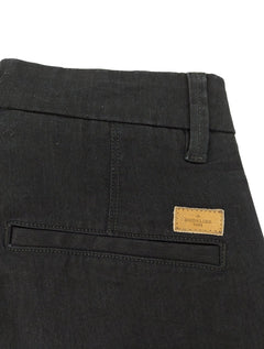 Bermuda Dudalina Jeans Masculina Stretch Bolso Faca Black Preta