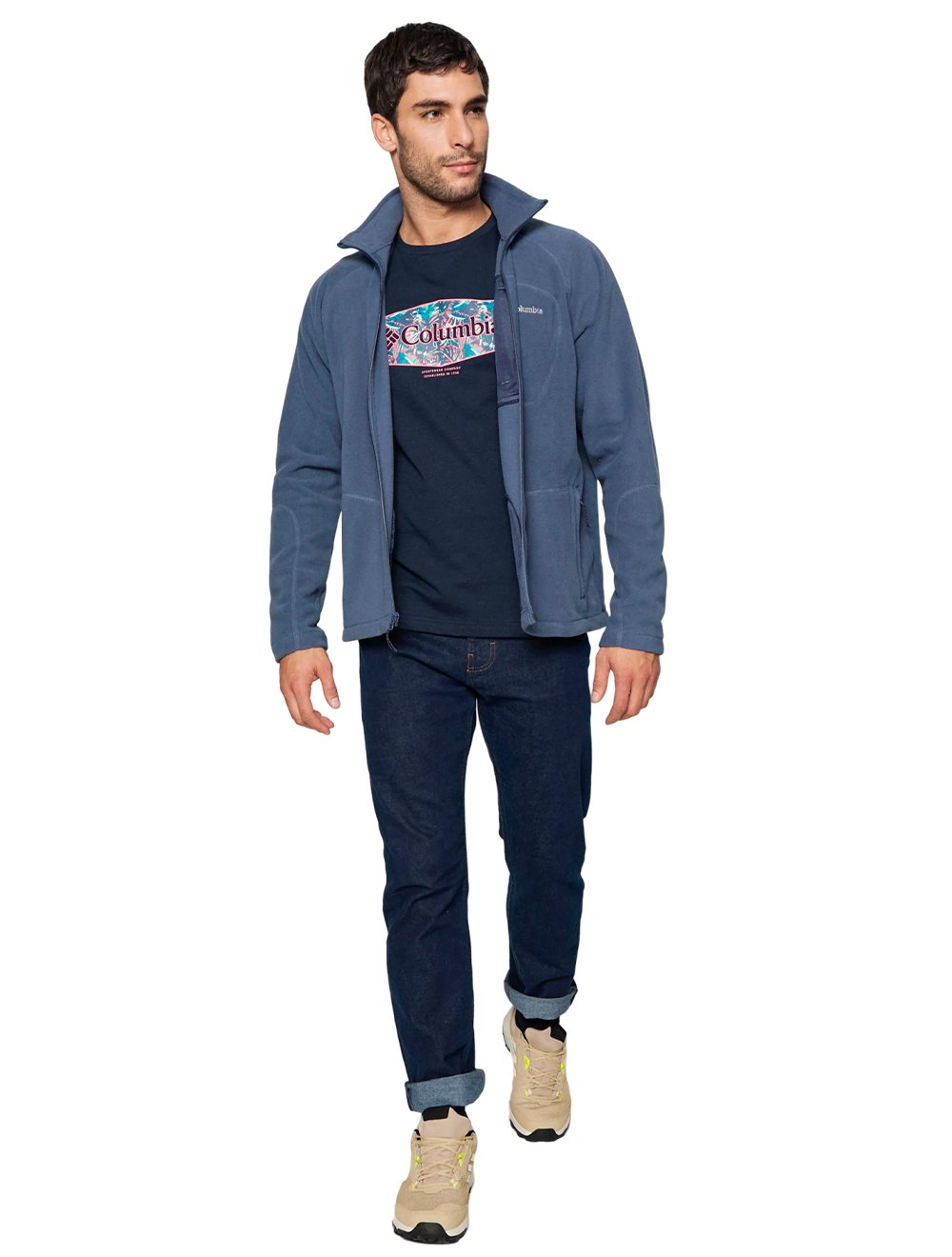 Jaqueta Columbia Fleece Fast Trek II Full Zip Azul Lazuli
