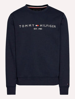 Moletom Tommy Hilfiger Masculino Fleece Logo Crewneck Azul Marinho