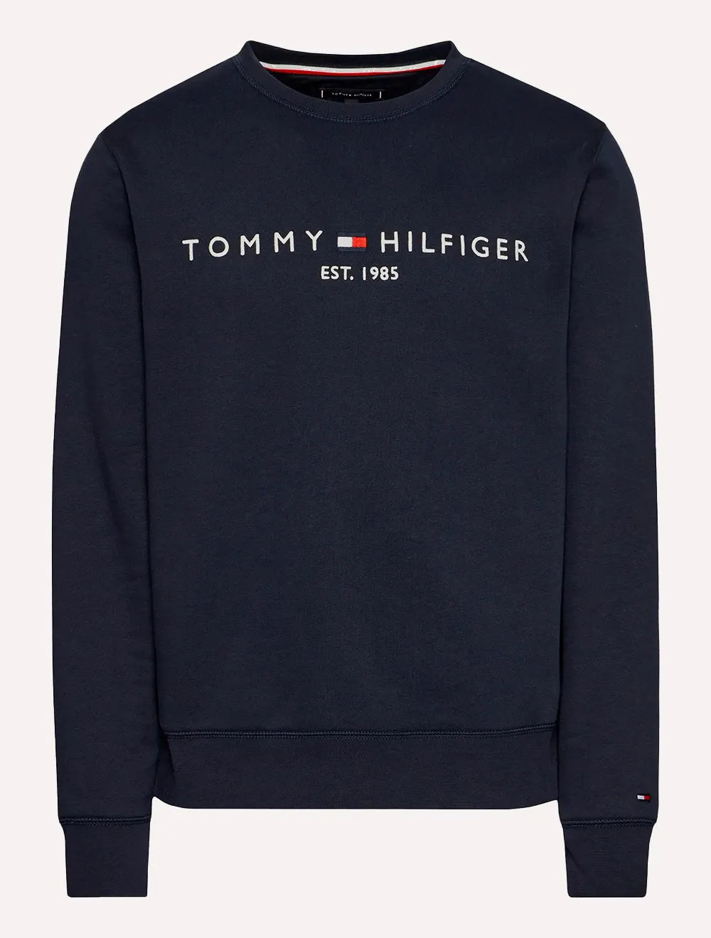 Moletom Tommy Hilfiger Masculino Fleece Logo Crewneck Azul Marinho