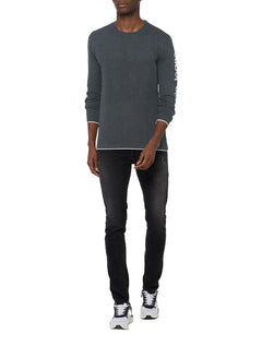 Suéter Calvin Klein Jeans Tricot Arm Logo Chumbo