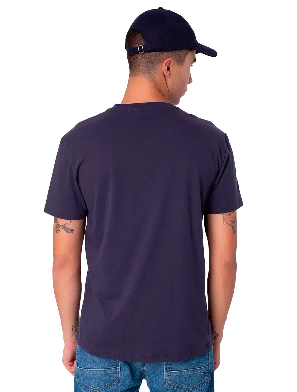 Camiseta Tommy Jeans RWB Centered Logo Azul Marinho