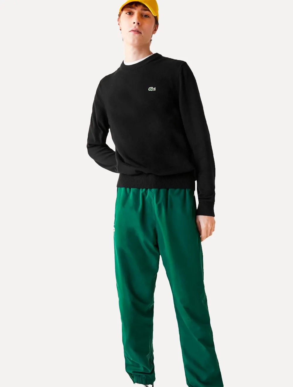 Suéter Lacoste Masculino Classic Fit Gola Redonda Logo Preto