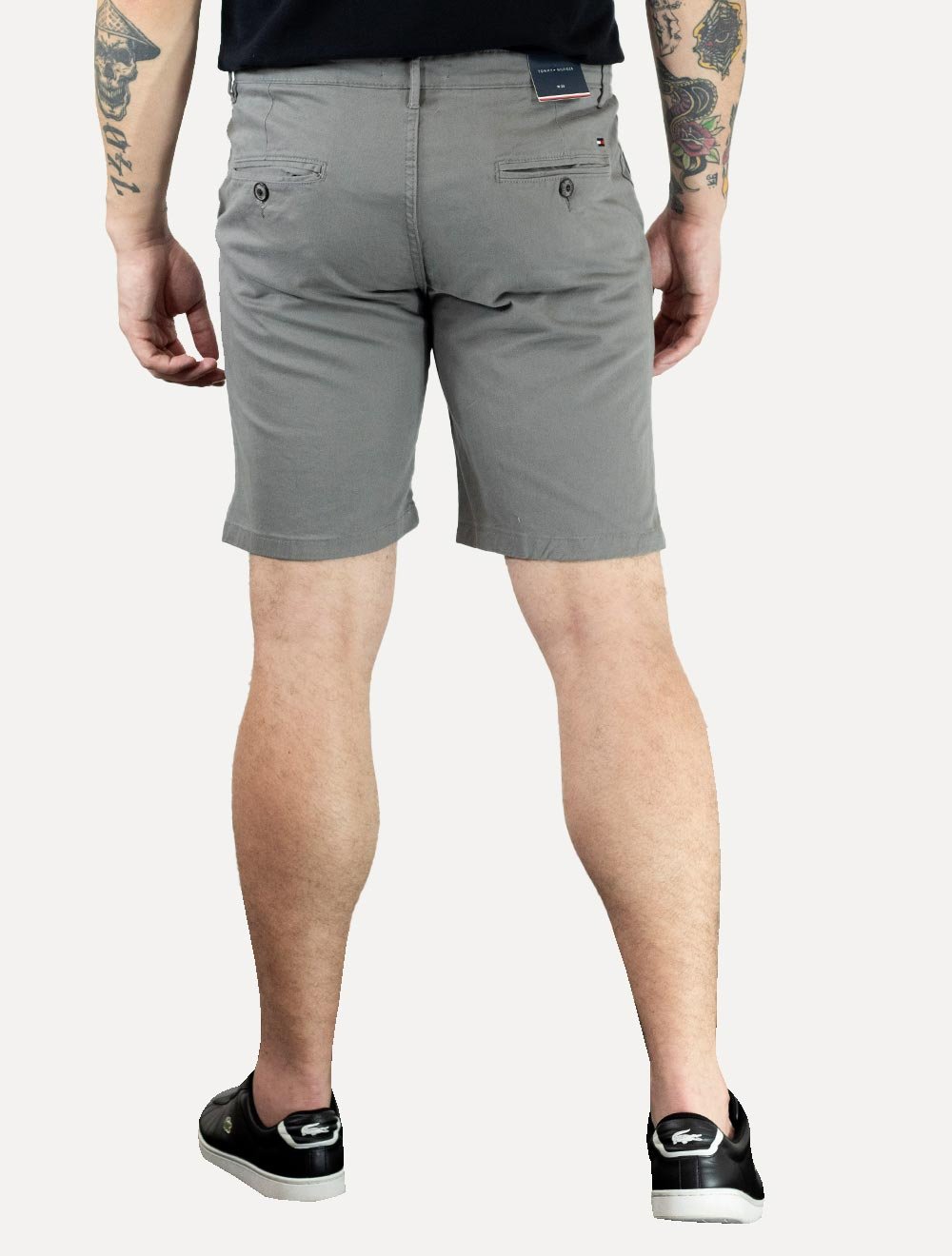 Bermuda Tommy Hilfiger Masculina de Sarja Stretch Cinza