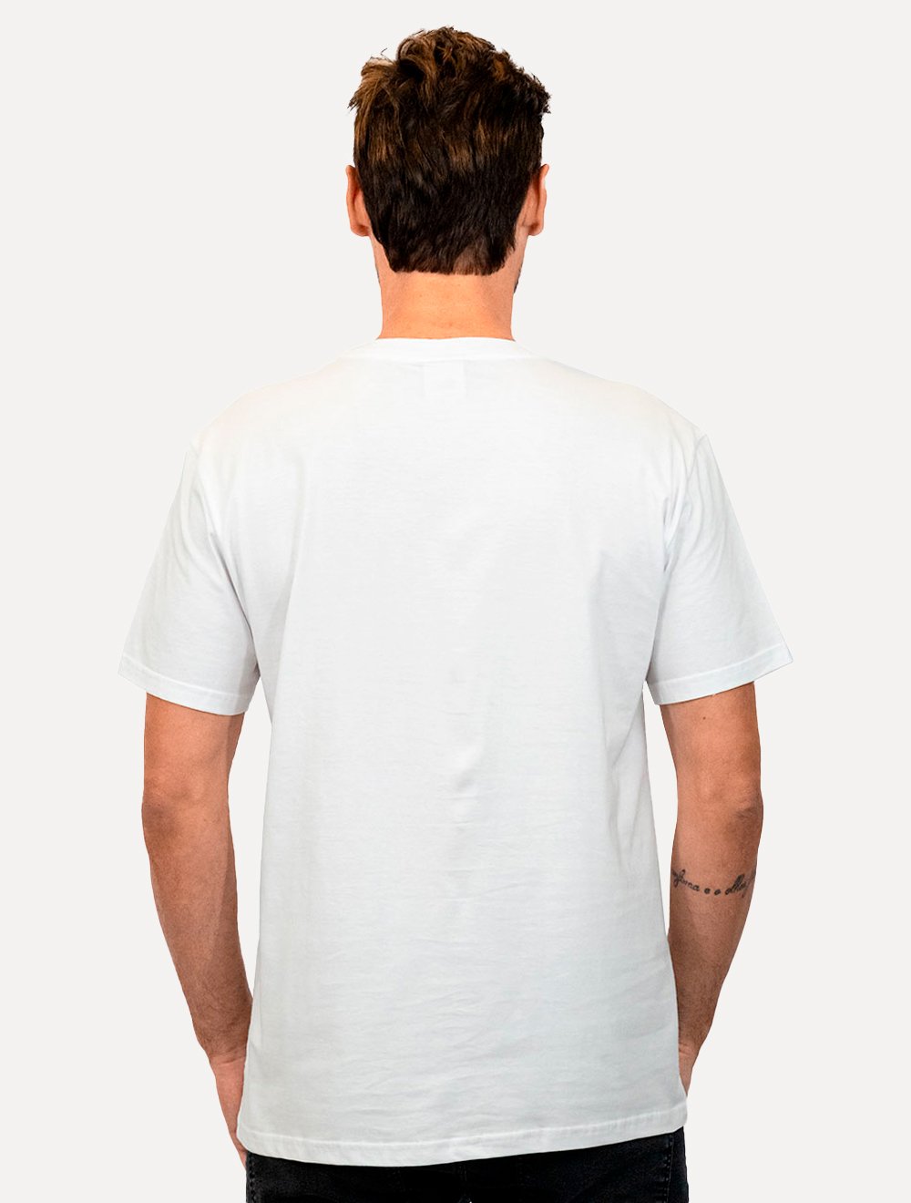 Camiseta Tommy Jeans Masculina Regular Essential Flag Text Branca