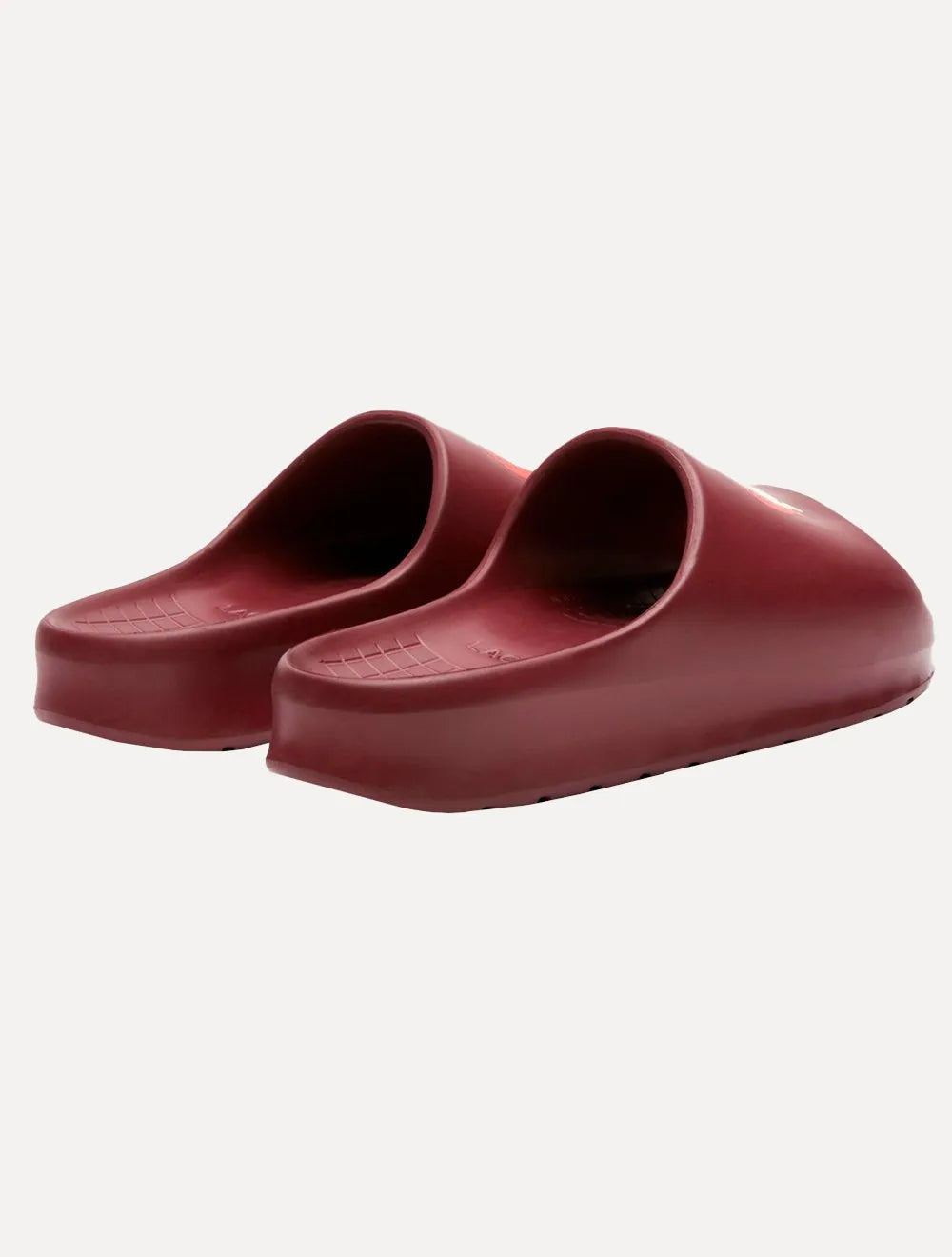 Chinelo Lacoste Masculino Slide Serve Croco Bordô