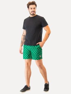 Short Original Penguin Masculino D'Água Logo Print Verde