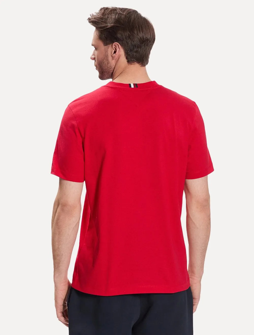 Camiseta Tommy Hilfiger Masculina Small Monogram Vermelha