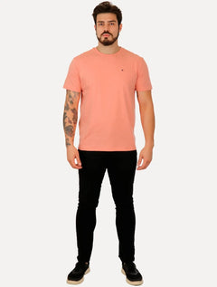 Camiseta Tommy Hilfiger Masculina Essential Cotton Salmão