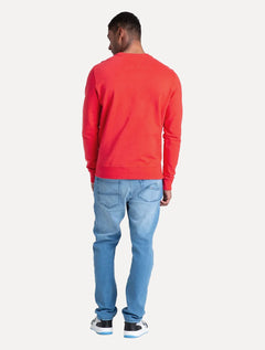 Moletom Tommy Jeans Masculino Crewneck Entry Graphic Vermelha