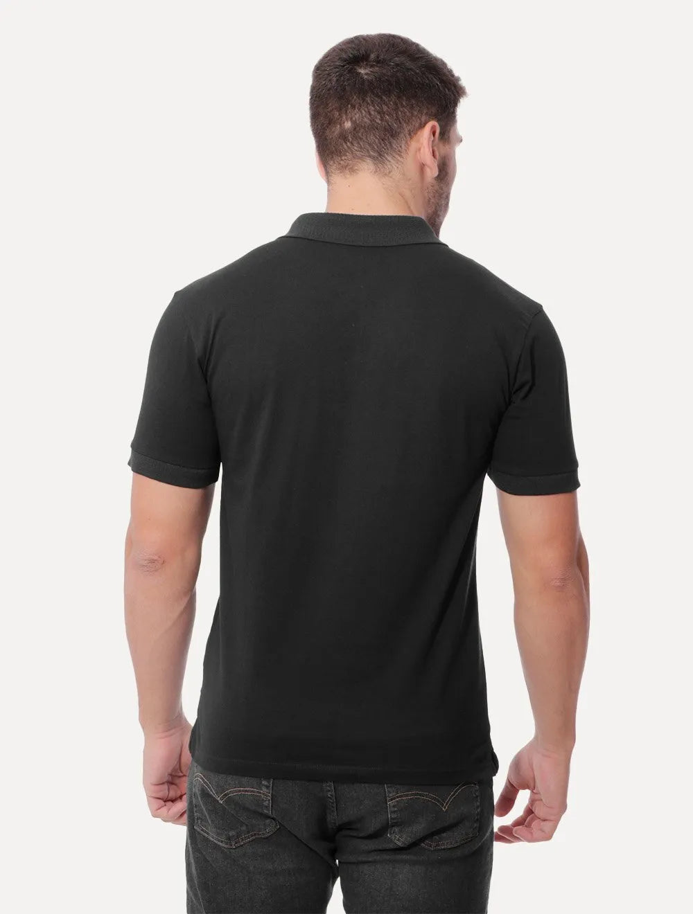 Polo Von der Volke Masculina Malha Origineel Label Preta
