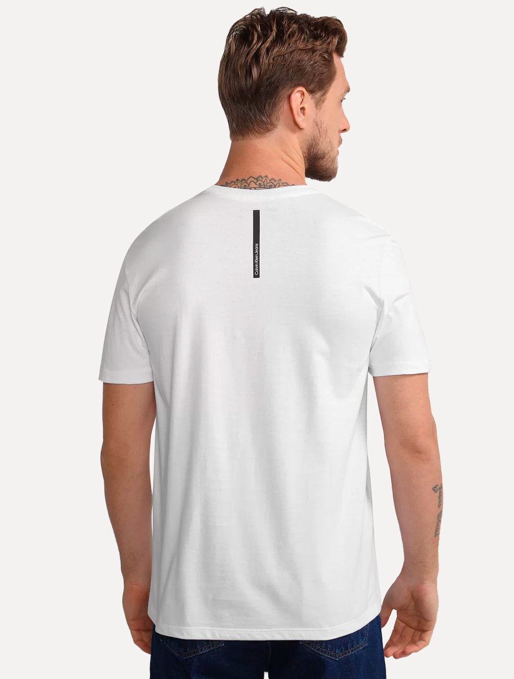 Camiseta Calvin Klein Jeans Masculina Authentic Nature Branca