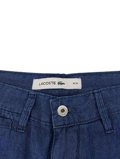 Bermuda Lacoste Masculina Sarja Chino Classic Azul Médio