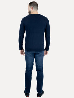 Suéter Reserva Masculino Tricot Basico Gola Careca Marinho