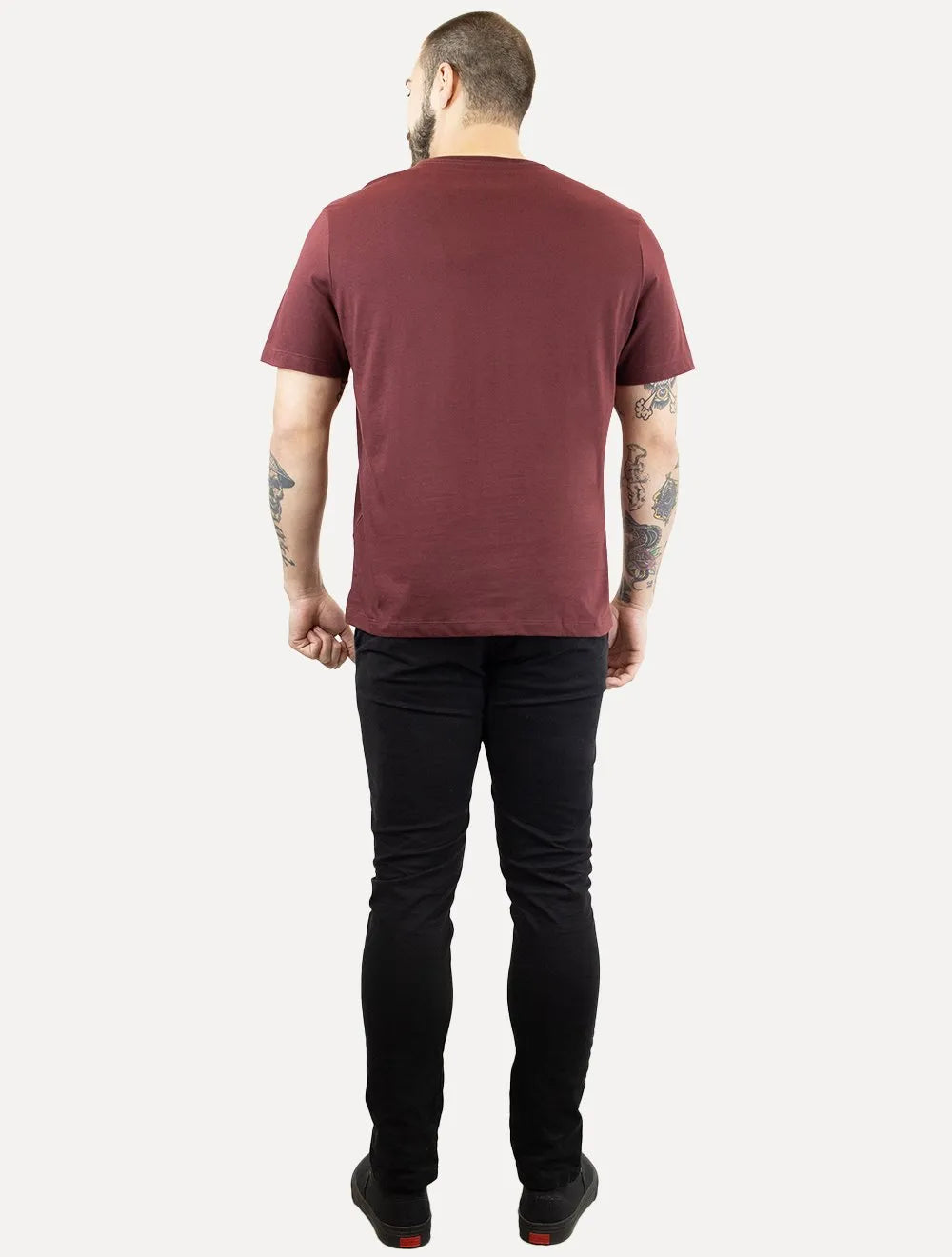 Camiseta Individual Comfort Pima Soft Touch Logo Bordô