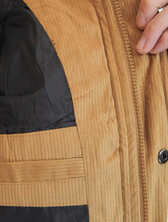 Jaqueta Dixen Masculina Puffer Veludo Cotelê Cáqui
